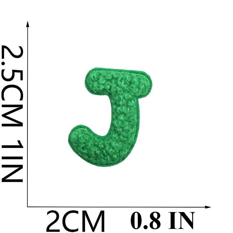 A to Z Terry Alphabet Iron-On Patches - Ice Cream Cake