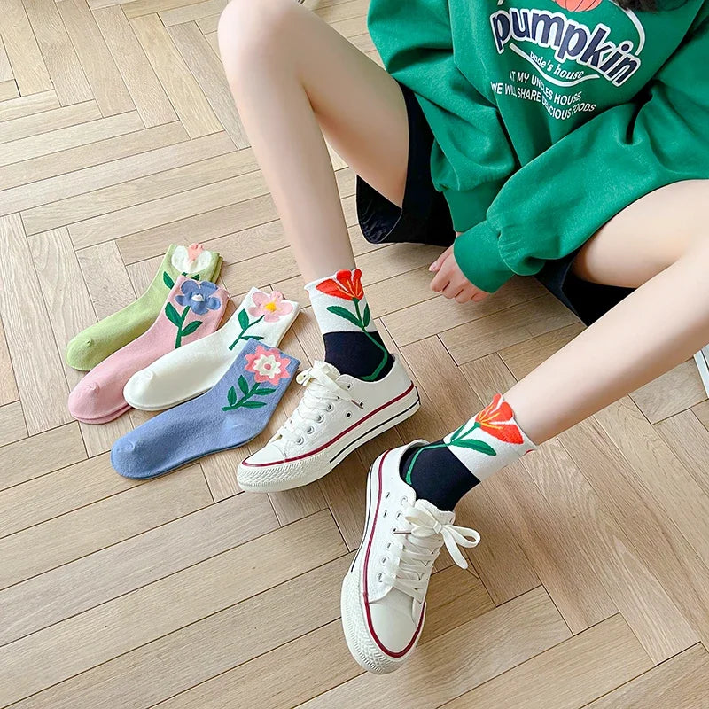 Flower Power Crew Socks