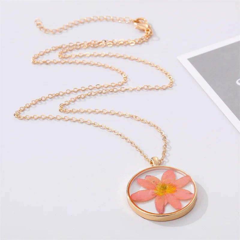 Dried Flower Charm Jewelry
