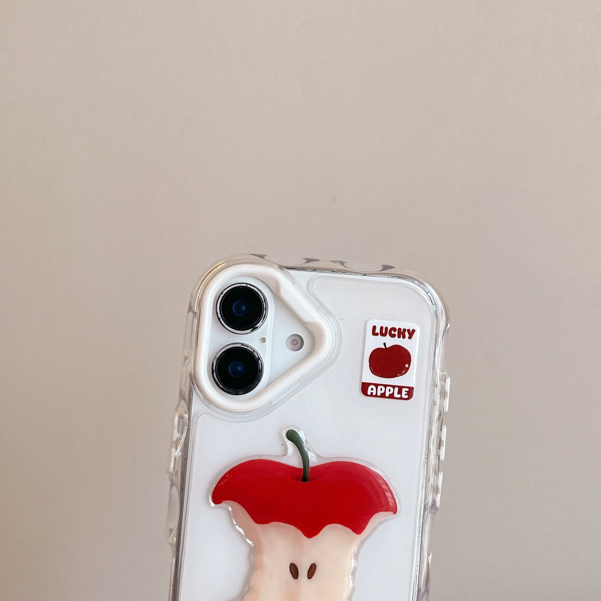 Korea Cute Unique 3D Apple Pear Clear Phone Case for IPhone 16 15 14 Pro Max Anti-Fall Shockproof Protective Soft Shell - Ice Cream Cake