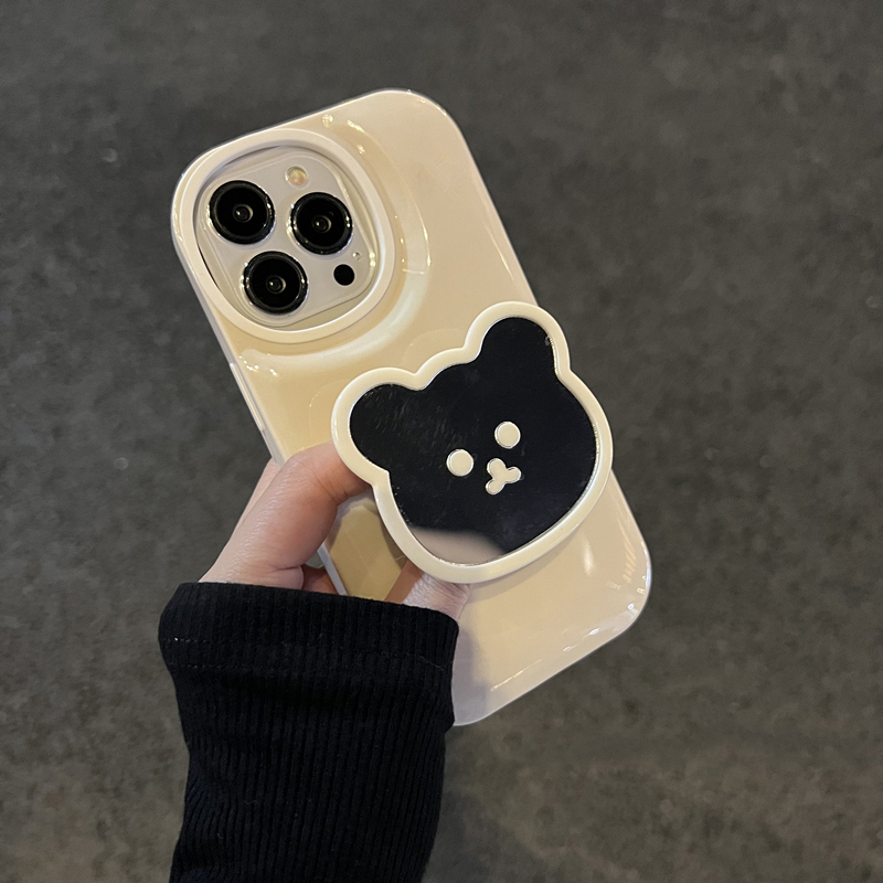 Mirrored Teddy Bear Face Phone Grips (7 Colours)