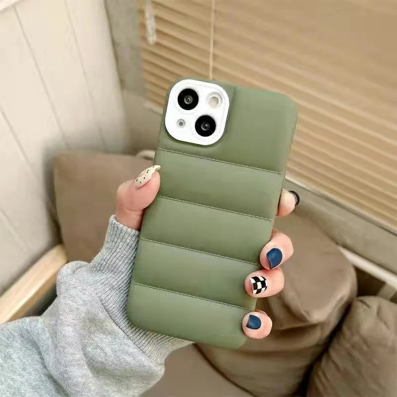 Puffer Coat Style iPhone Case