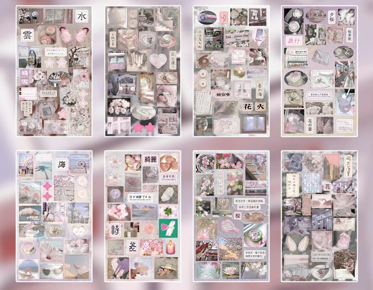 20sheets Kawaii Ins Japanese Korean Aesthetic Stationery Stickers Creative Collage Junk Journal Planner Handbook DIY Scrapbook - Ice Cream Cake