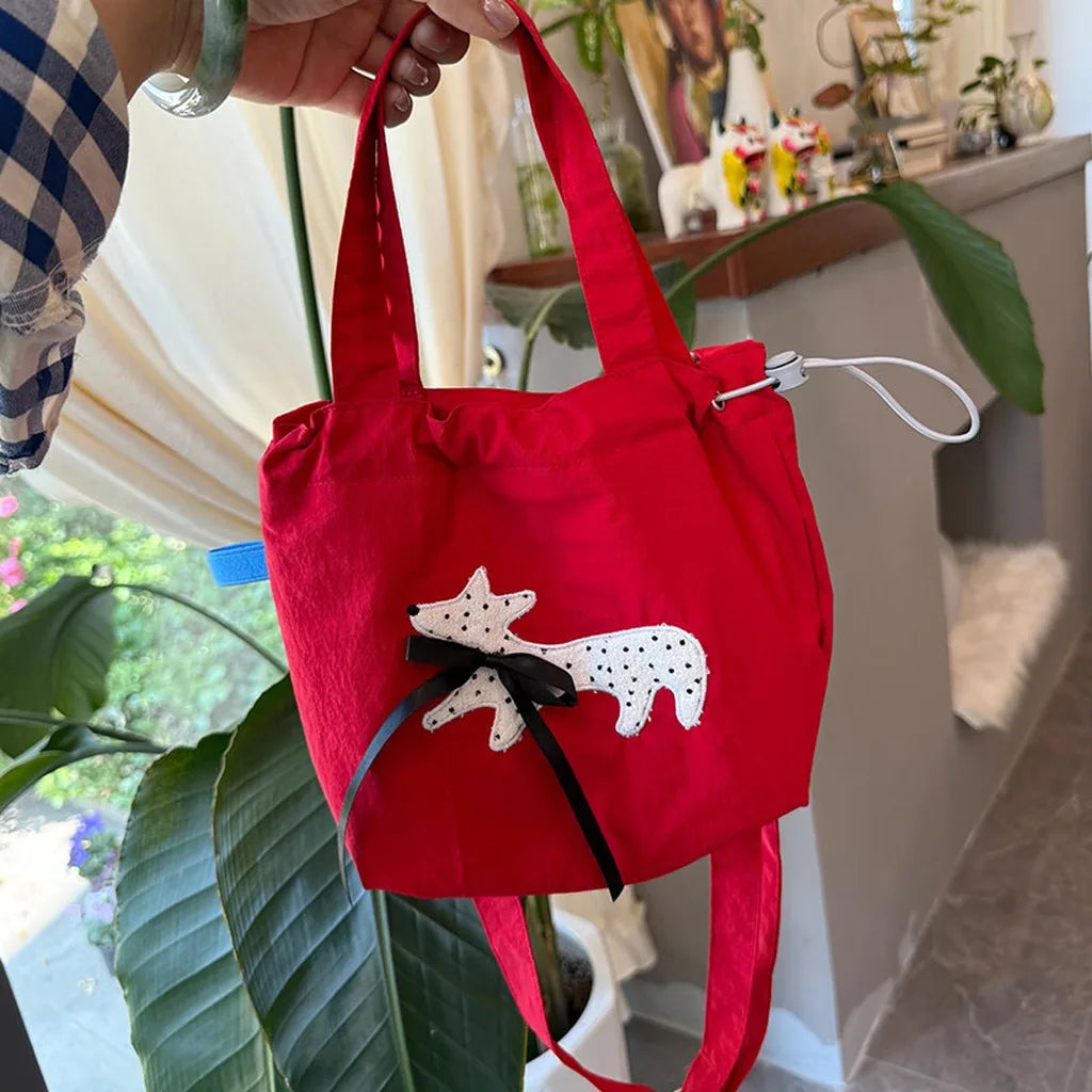 Puppy Dog Applique Mini Tote - Ice Cream Cake