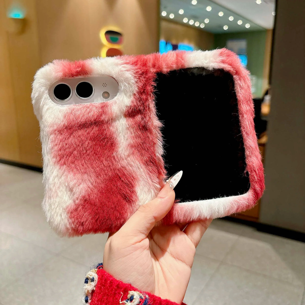 Gradient Plush Case for iPhone Duo