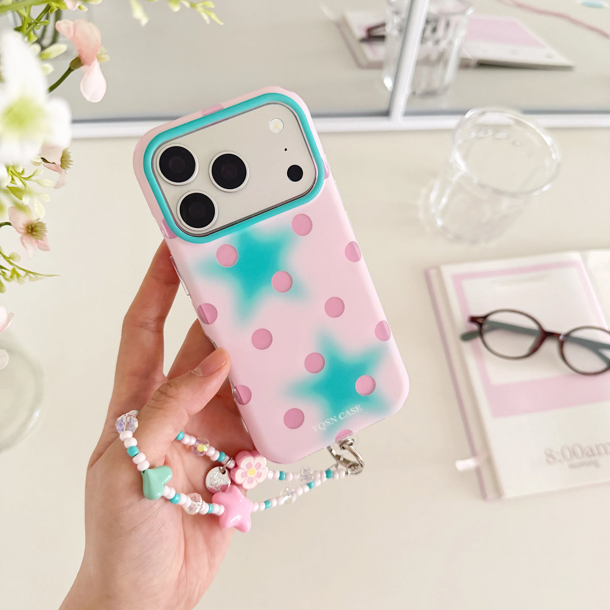 y2k Stars and Polka Dots iPhone Case