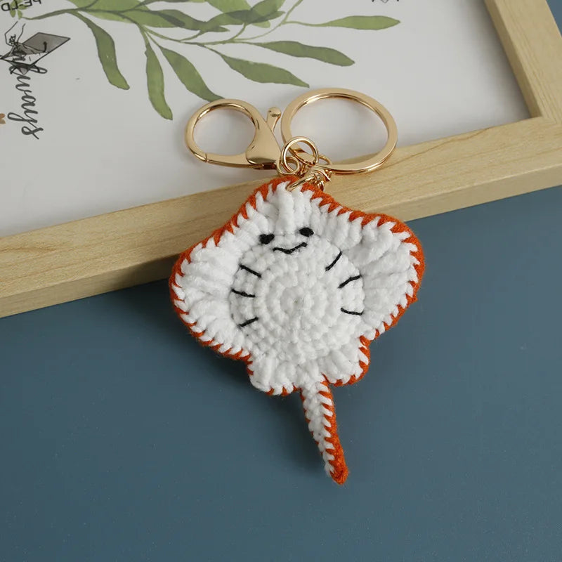 Handmade Crochet Ocean Friends Keychain Charm