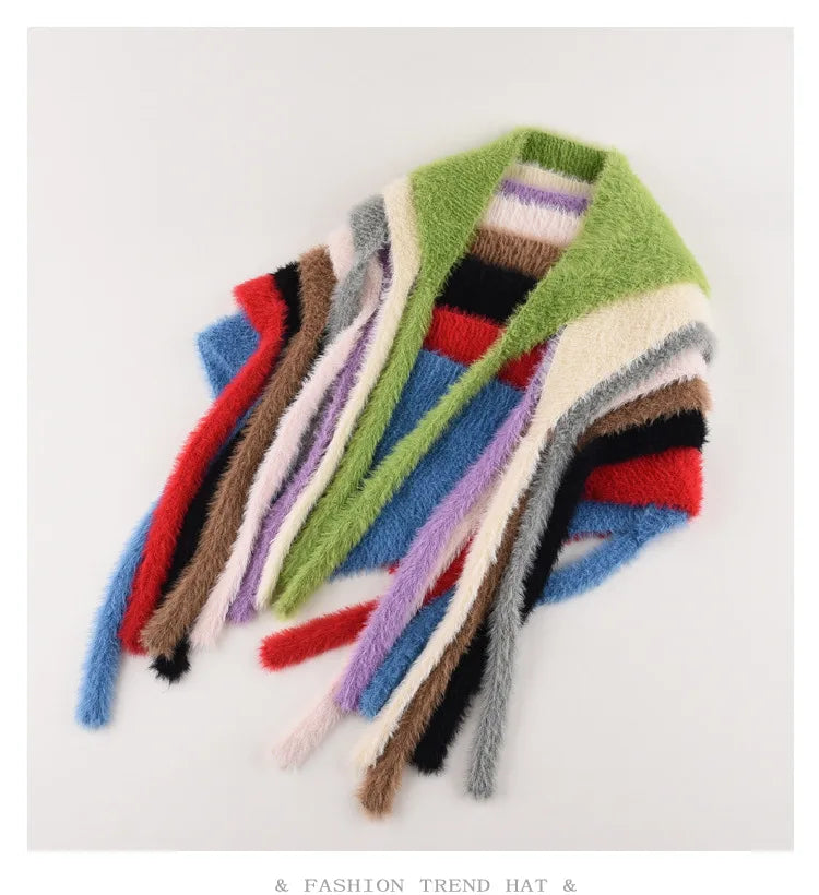 Fuzzy Knit Bonnet