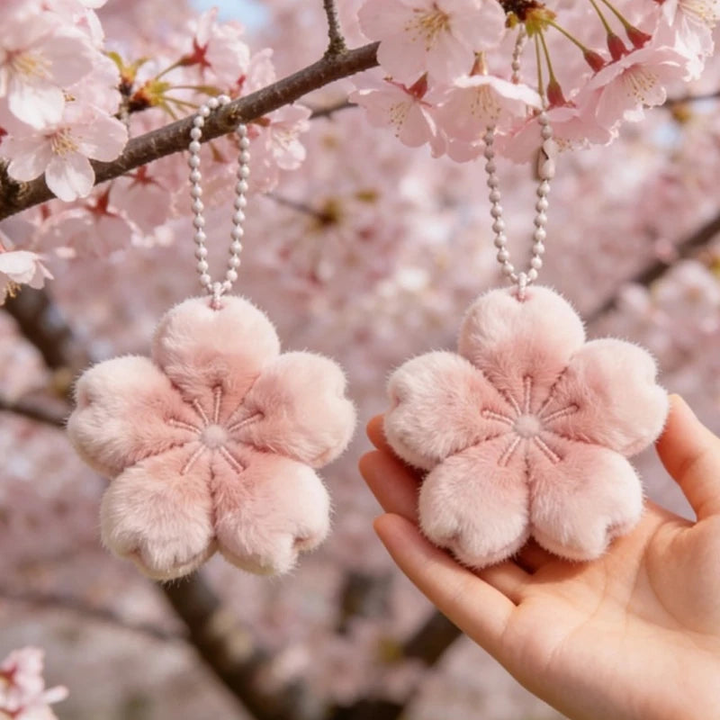 Sakura Plush Keychain Charm
