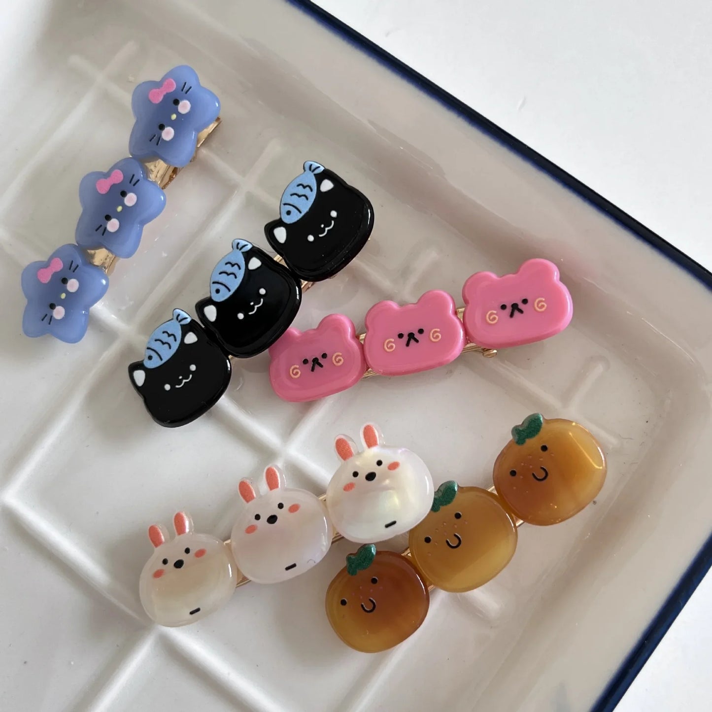 Cutie Pop Animal Hairclips (5 Designs) - Ice Cream Cake