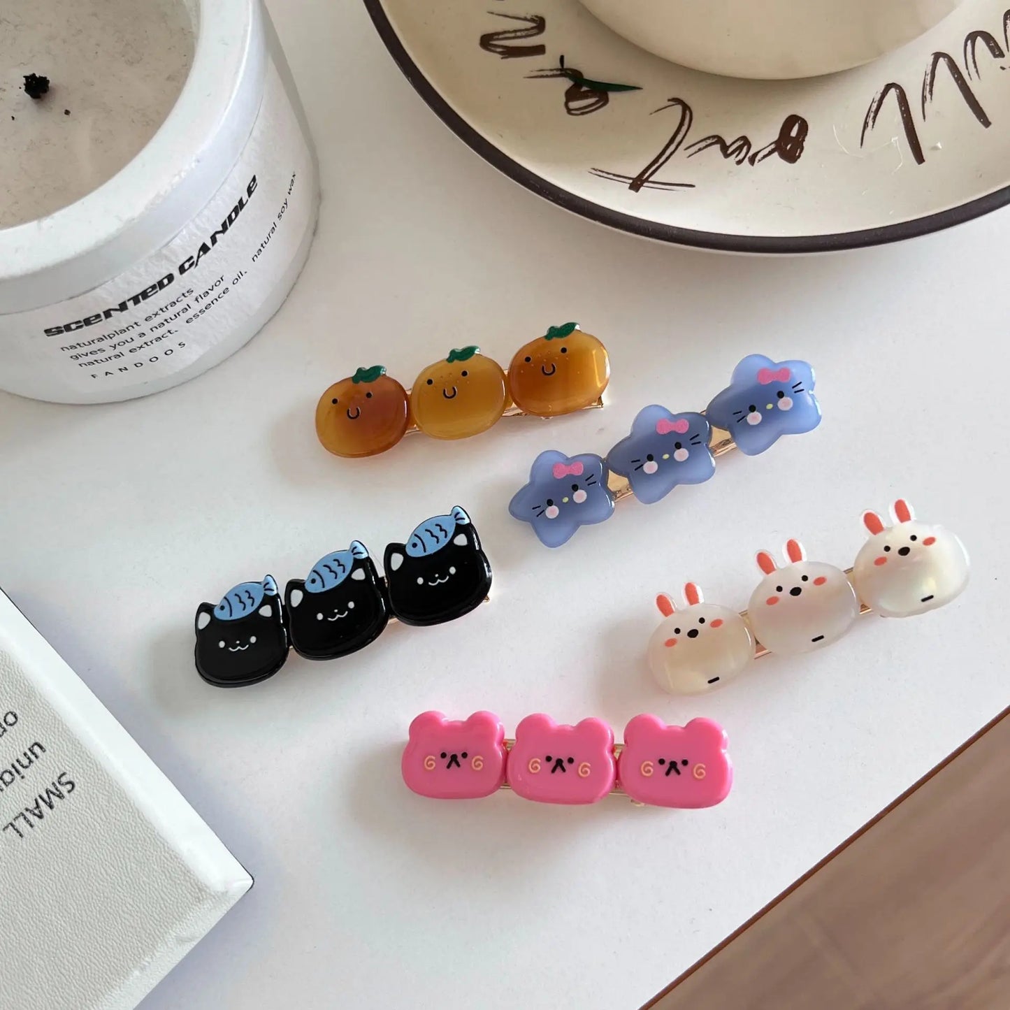 Cutie Pop Animal Hairclips (5 Designs) - Ice Cream Cake