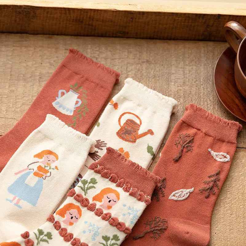 Cottagecore Crew Socks