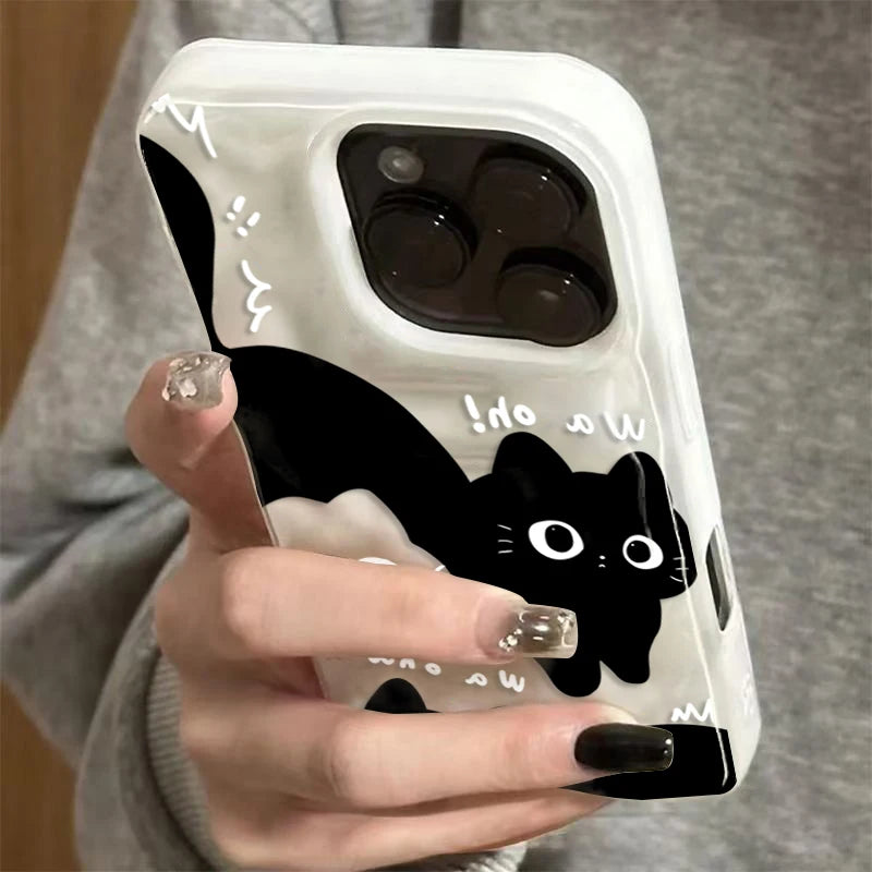 Black Cat Couple iPhone Case