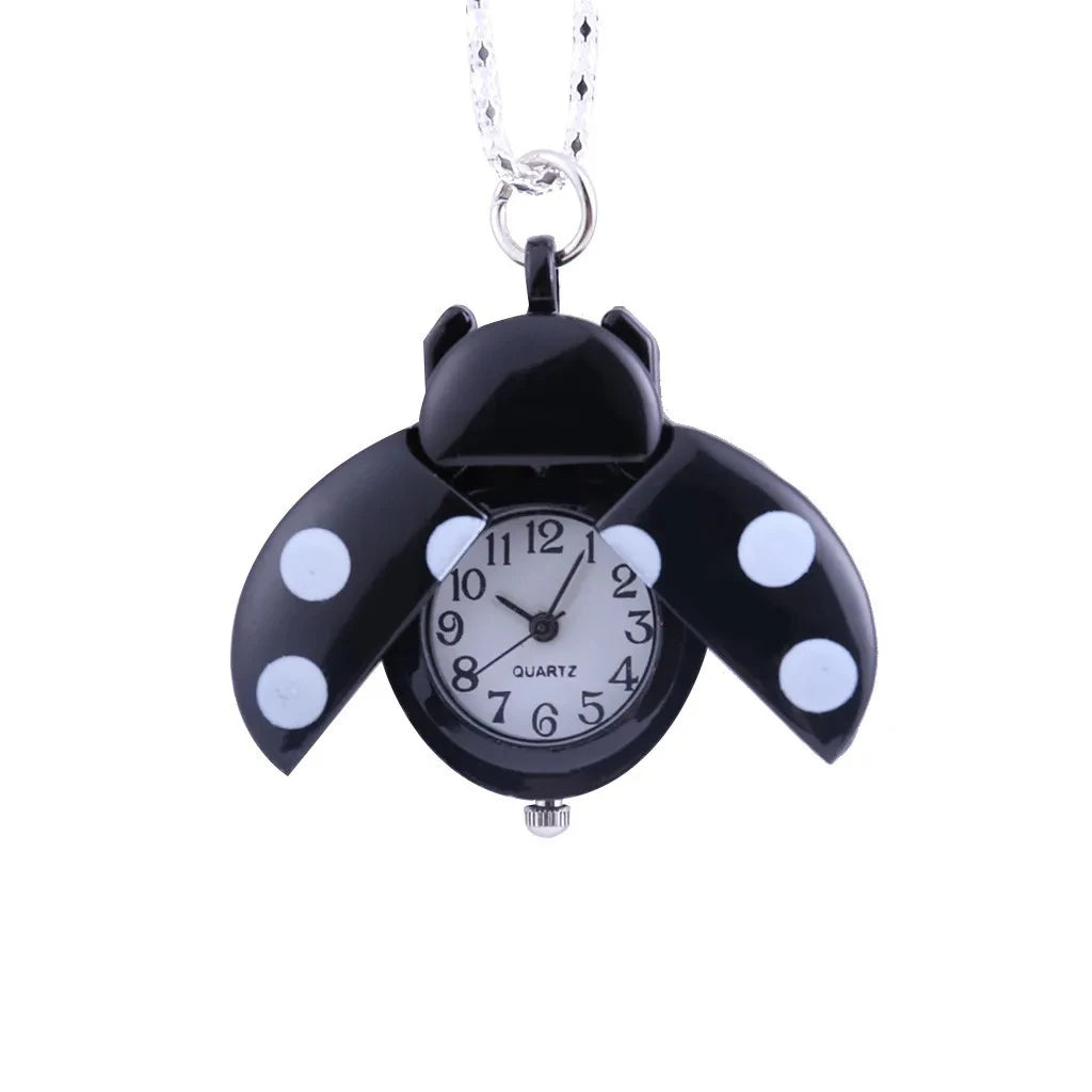 Ladybug Necklace Watch