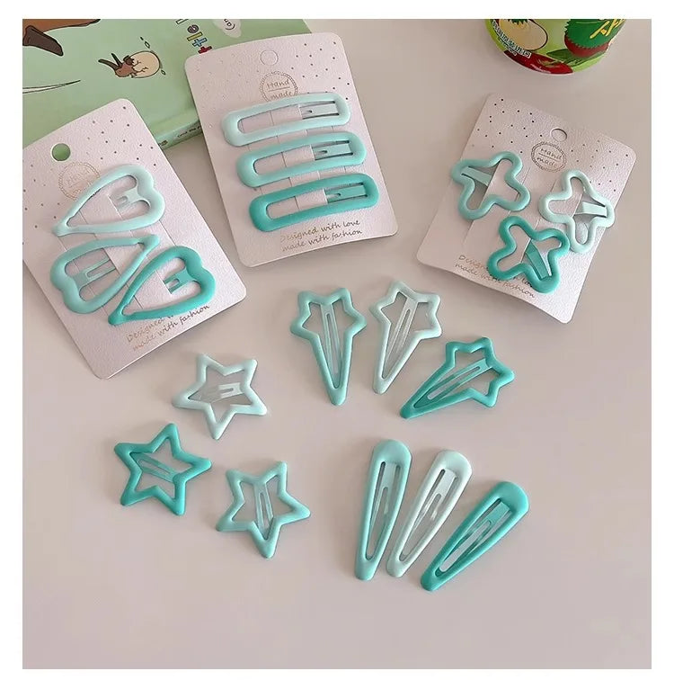 Mint Gradient Pop Hair Clip Sets