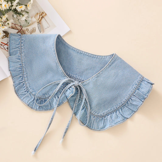 Denim Detachable Fill Collar