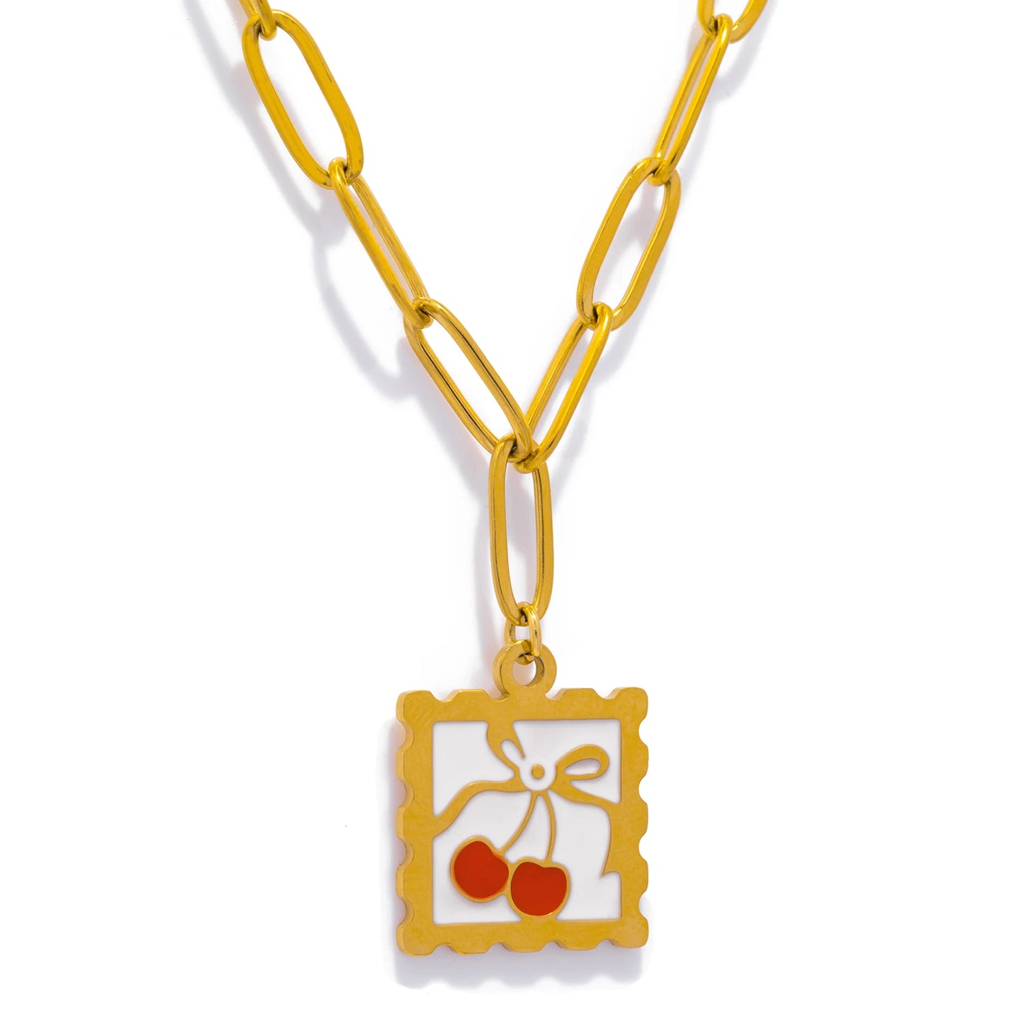 Fruit Stamp Charm Necklace (3 Designs)
