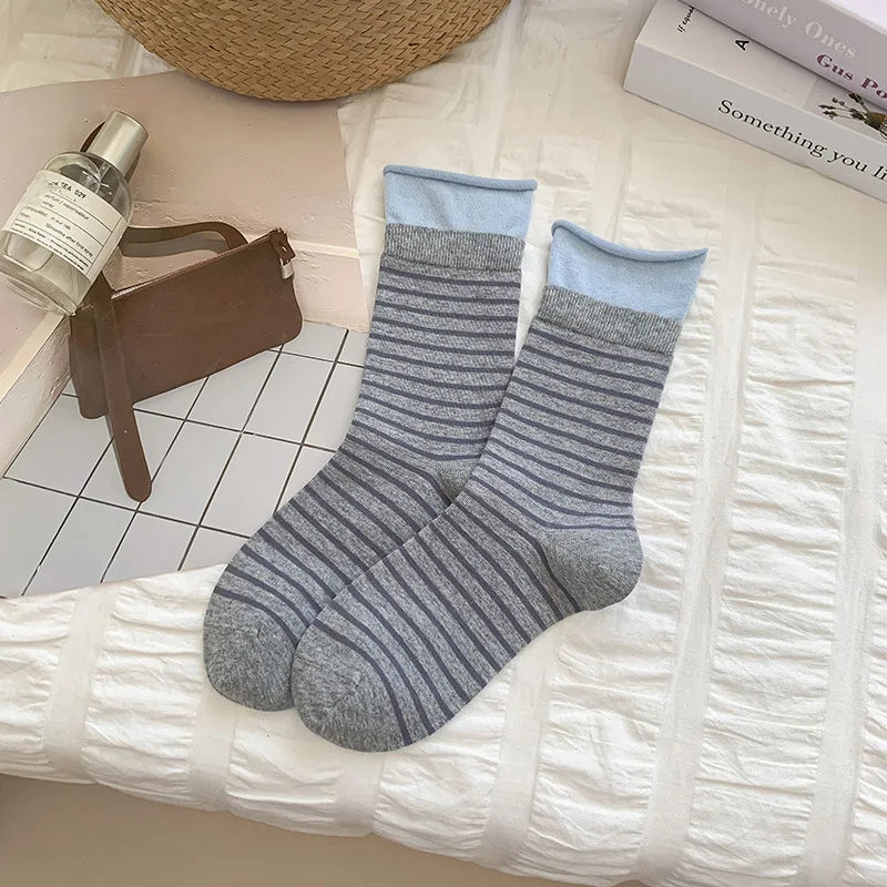 Colourblock Stripe Crew Socks