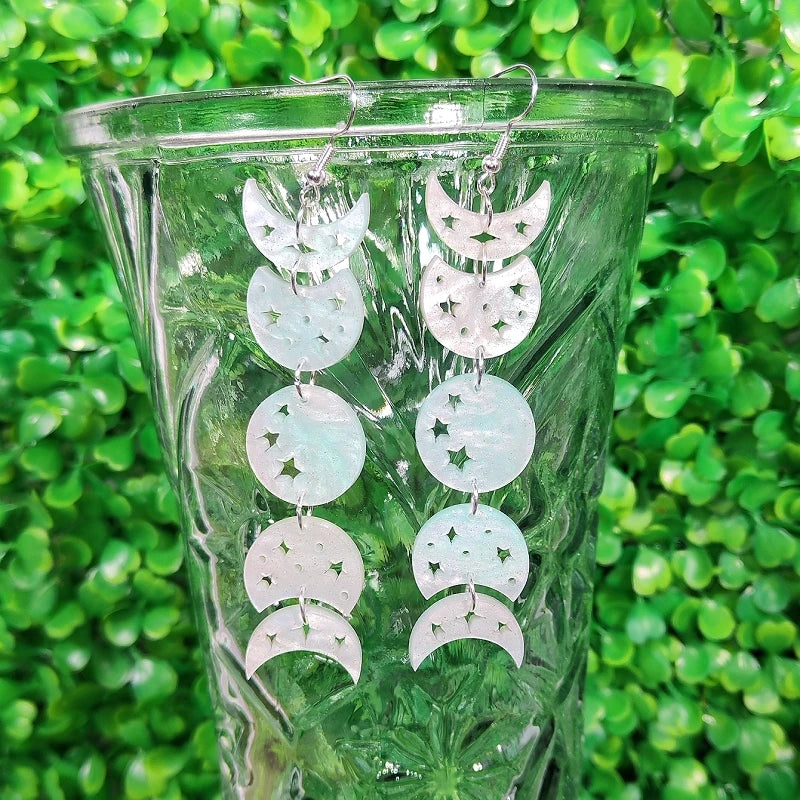 Moon Phases Drop Earrings