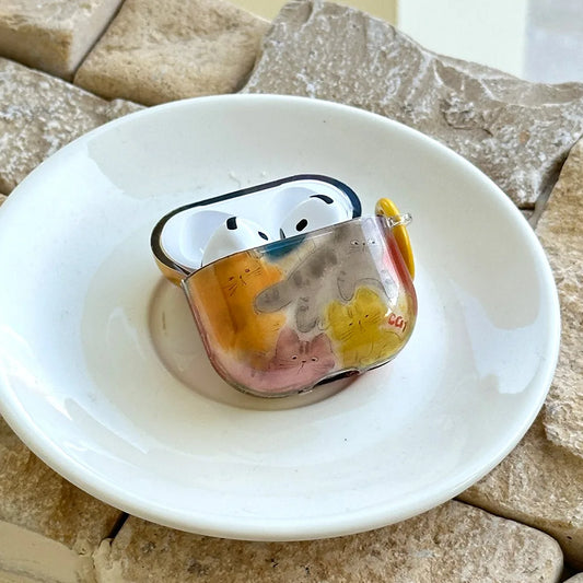 Pastel Cats AirPods Charger Case Cover