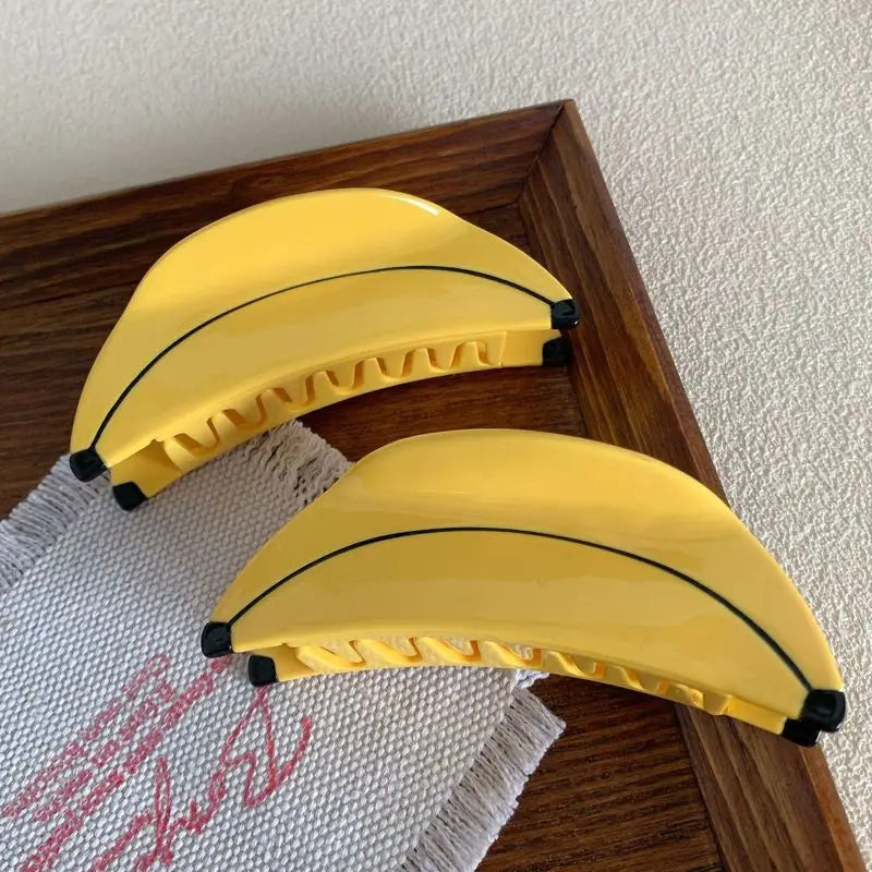 Glossy Banana Hair Clip Claw