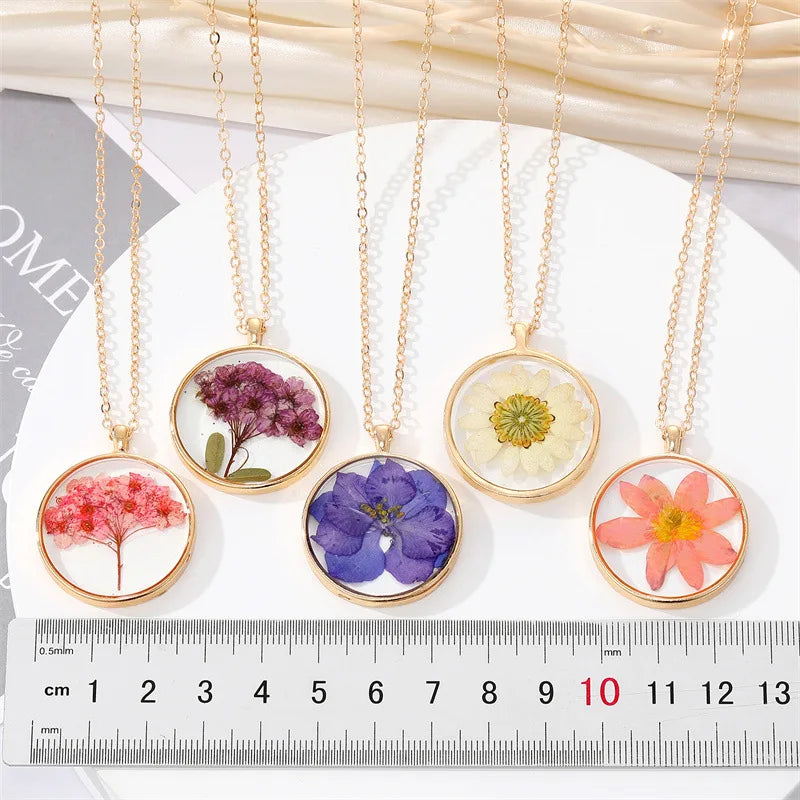 Dried Flower Charm Jewelry