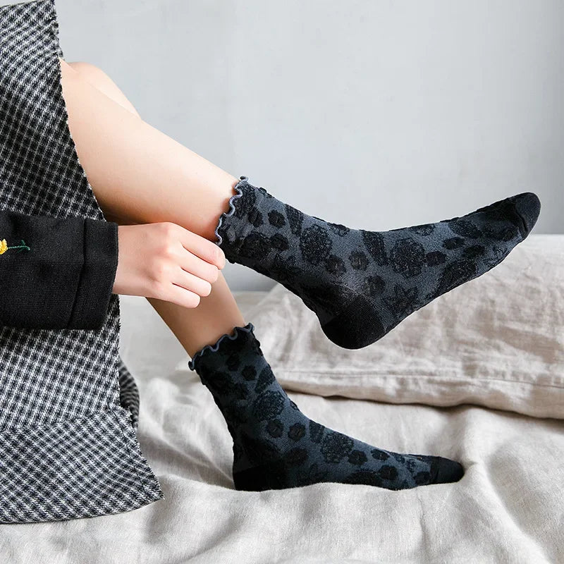 Autumnal Texture Crew Socks