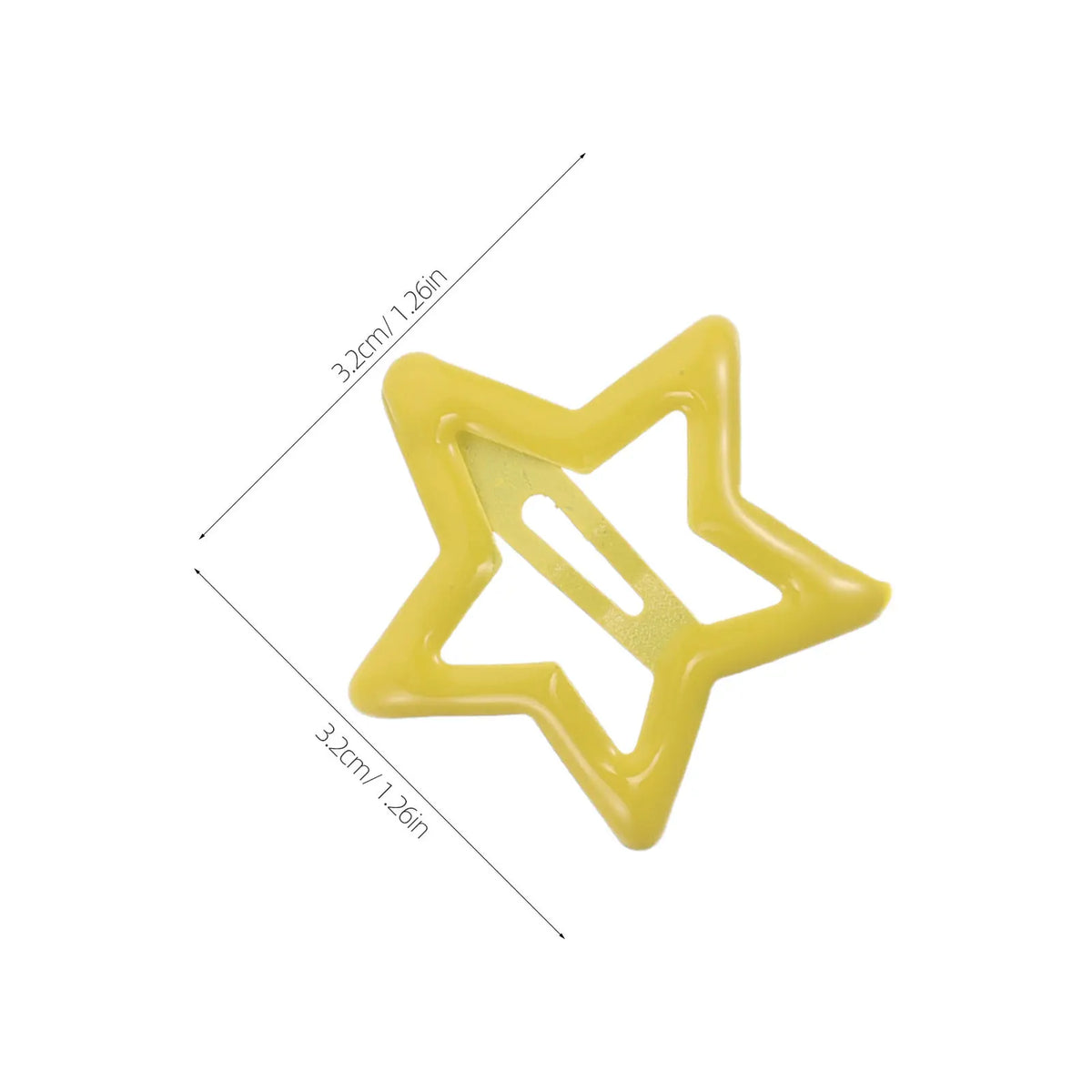 Yellow Star Mini Hair Clip Set (Set of 30 Clips)