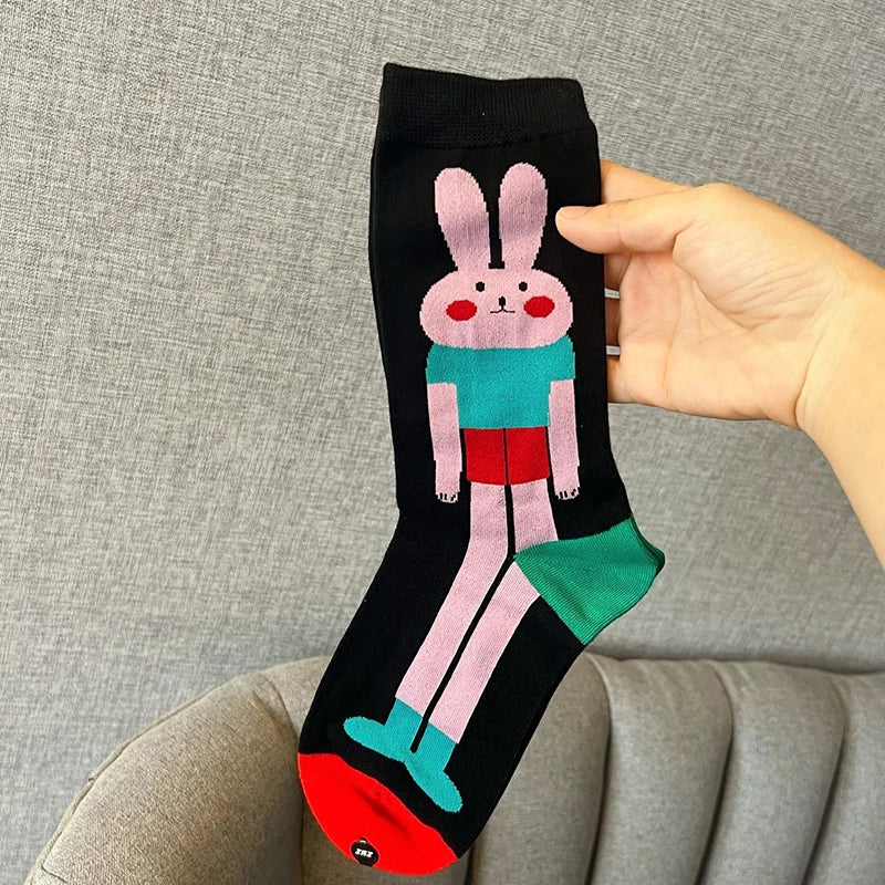 Bunny Time Crew Socks - Ice Cream Cake