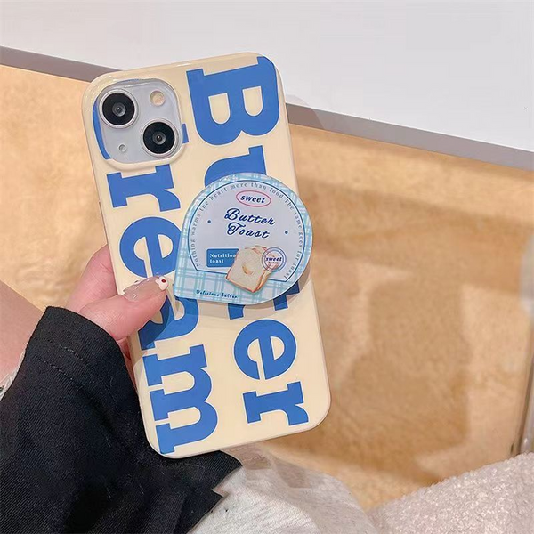 Butter Cream iPhone Case with Grip Option