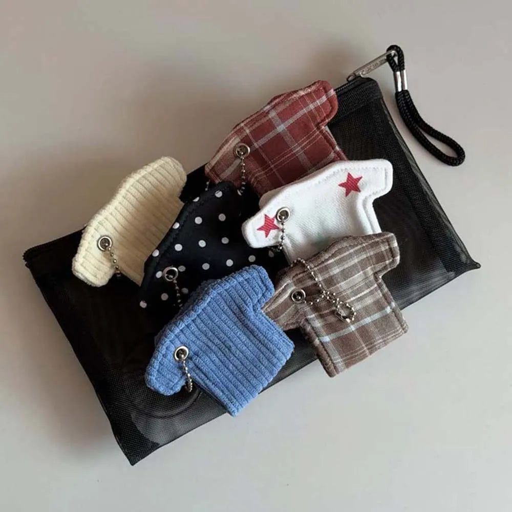 Mini T-Shirt Shaped Cable Tidy Clip-On Keychain Charm