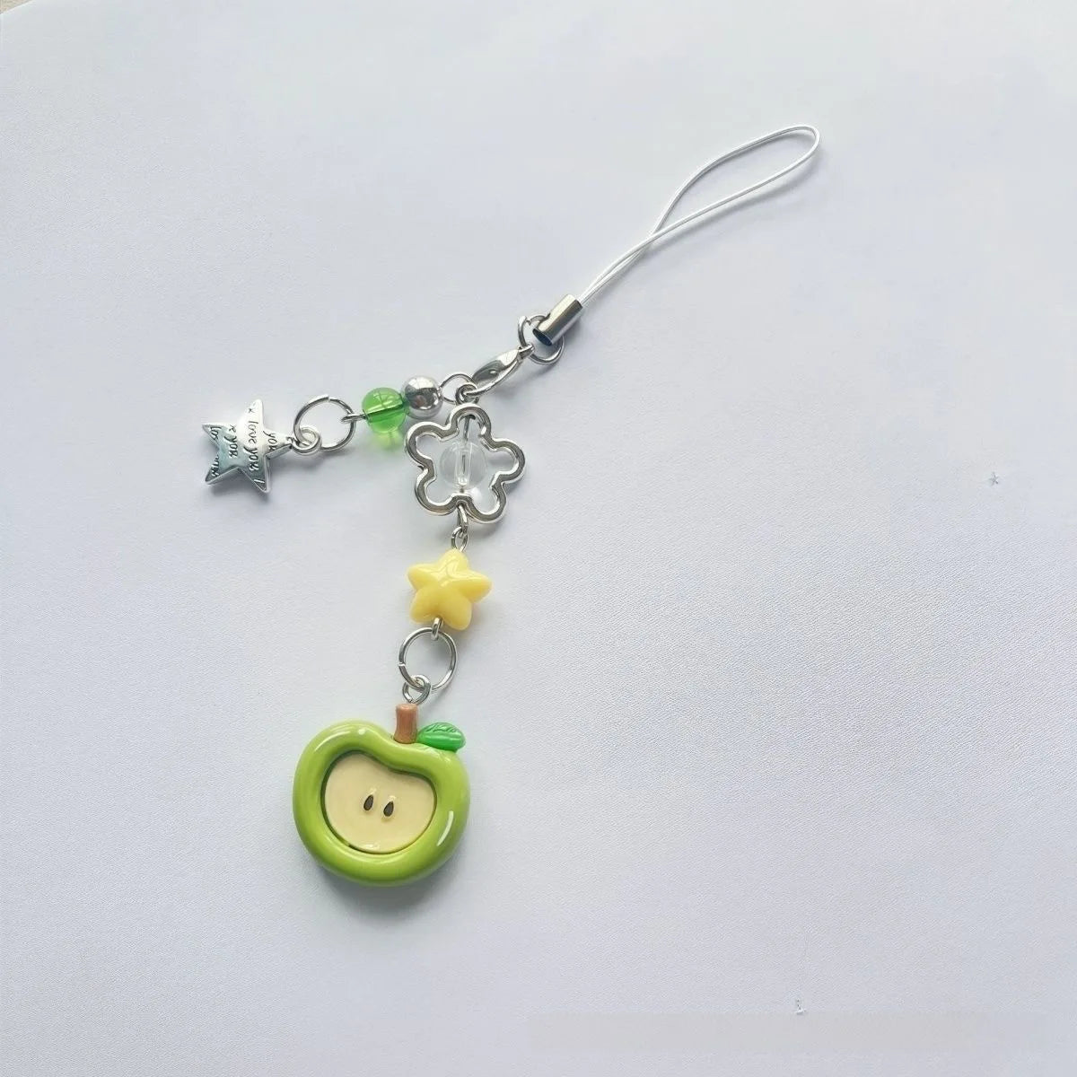 Ins fruit pendant for apple airpods iphone cartoon crystal bead charms bracelet bag chain bracelet phone lanyard anti loss rope - Ice Cream Cake