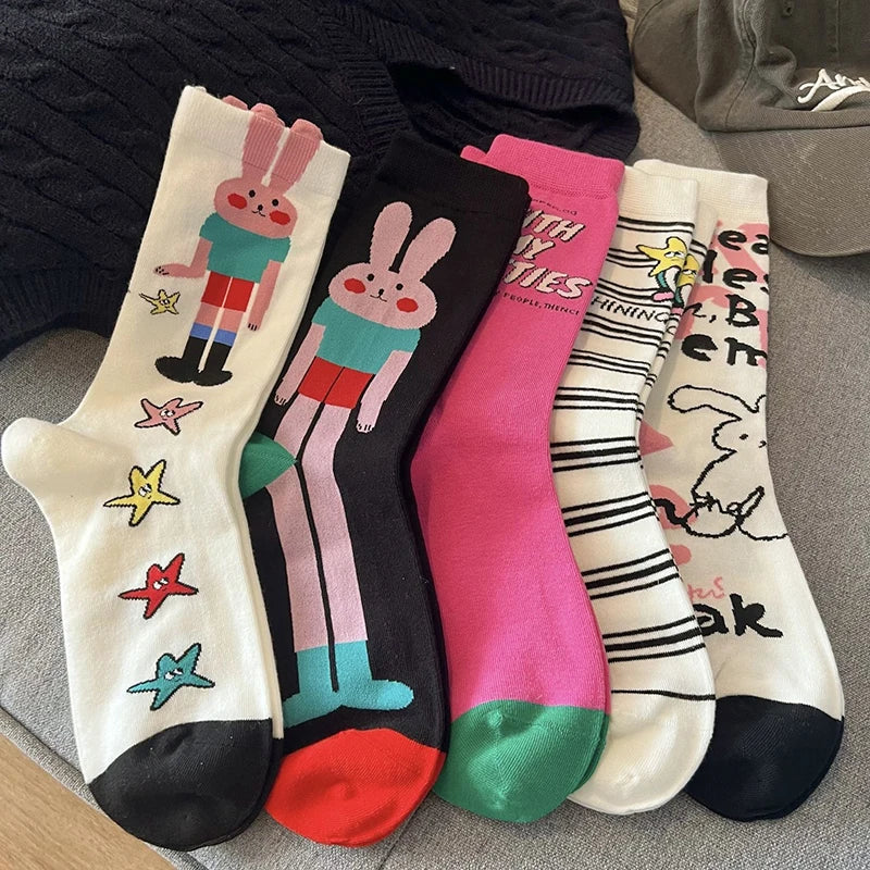 Bunny Time Crew Socks - Ice Cream Cake