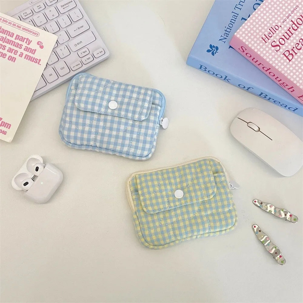 Mini Gingham Coin Purse