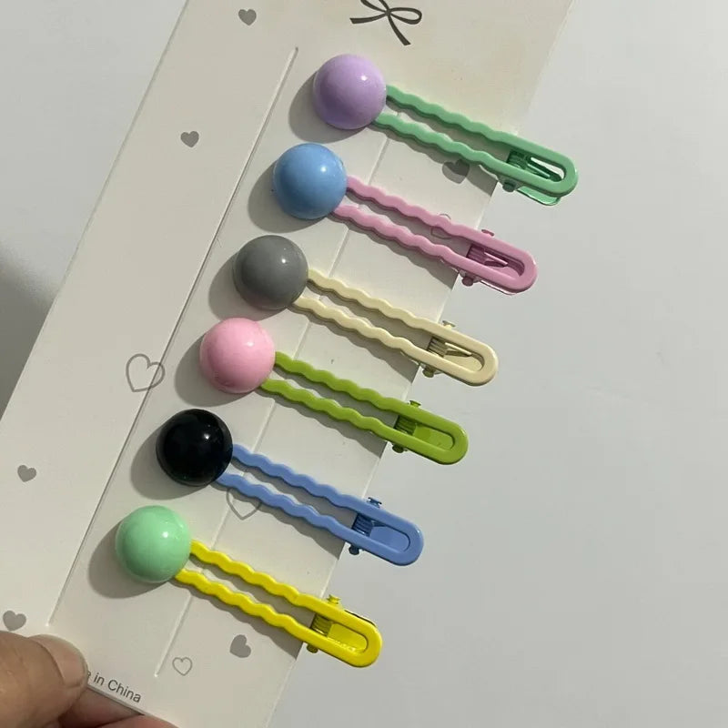 2Pcs/Set Simple Hair Clips For Girls Cute Hair Barrettes Baby Hairpins Kids Headwear Clips For Hair Bobby Pins Hair Accessories - Ice Cream Cake