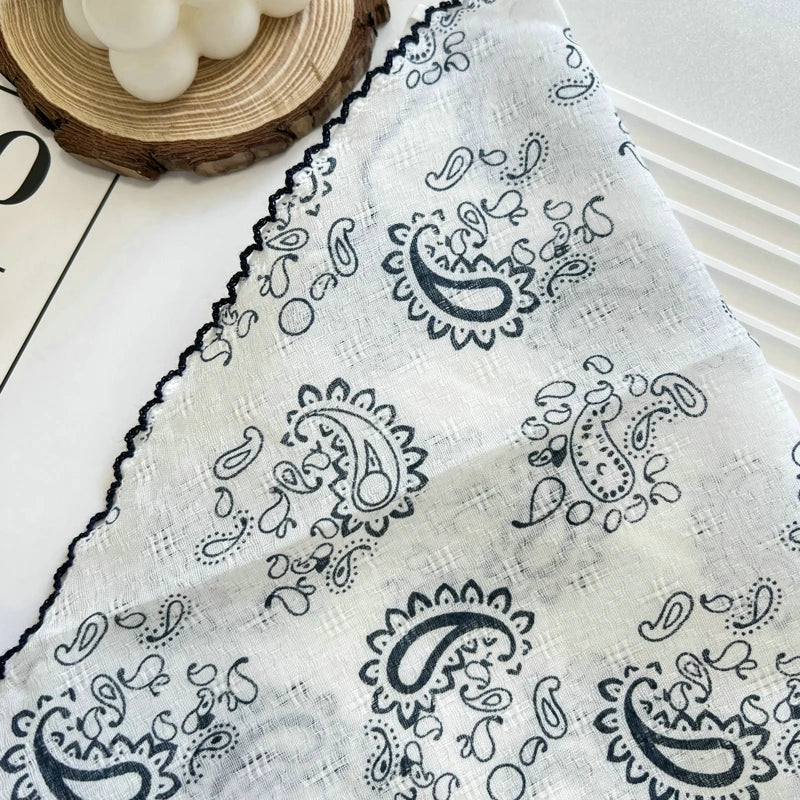 Floral Print Cottagecore Scarf - Ice Cream Cake