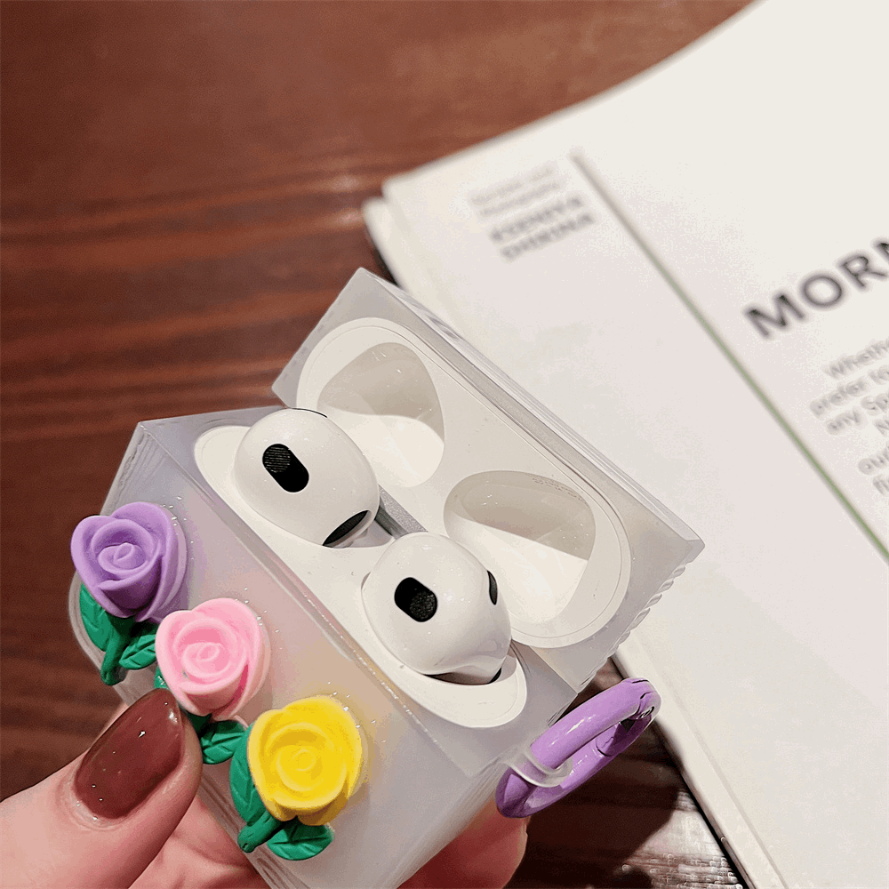 3D Roses Airpod Case Cover