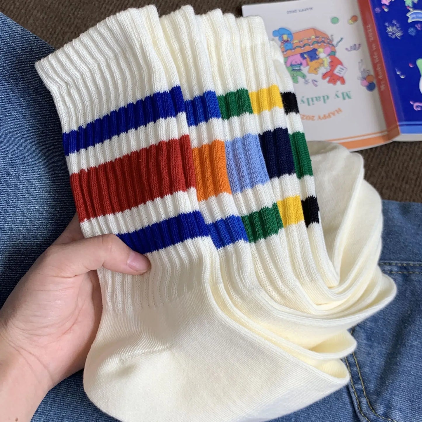 Vintage Style Stripe Socks