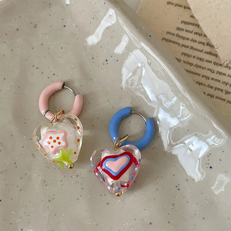Mismatched Candy Heart Earrings