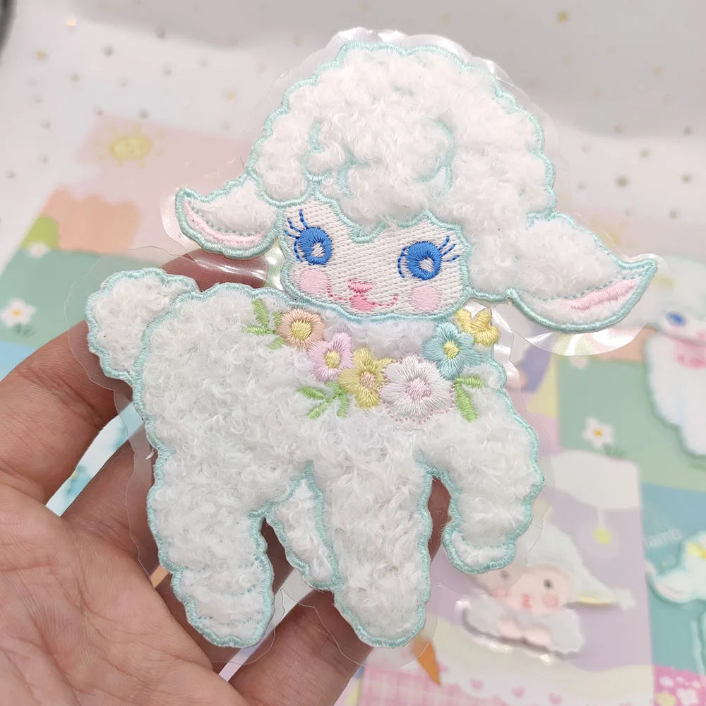 Retro Fluffy Lamb Embroidered Patch
