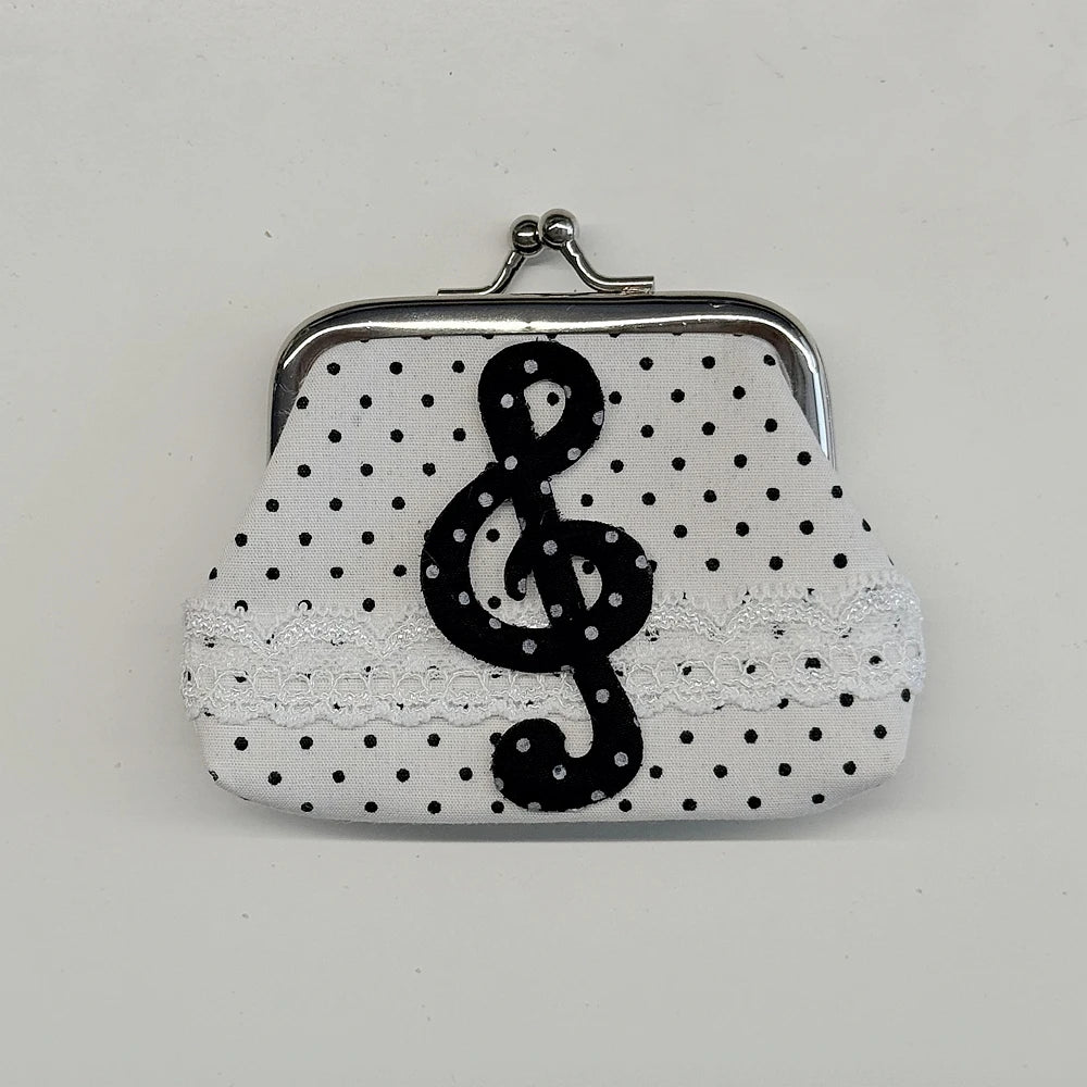 Cute Y2k Coin Purses Lady Small Wallet Wave Dot Handmade Lace Showa Rose Vintage Bag Hanging Pendant Earphone Bag Wallet - Ice Cream Cake
