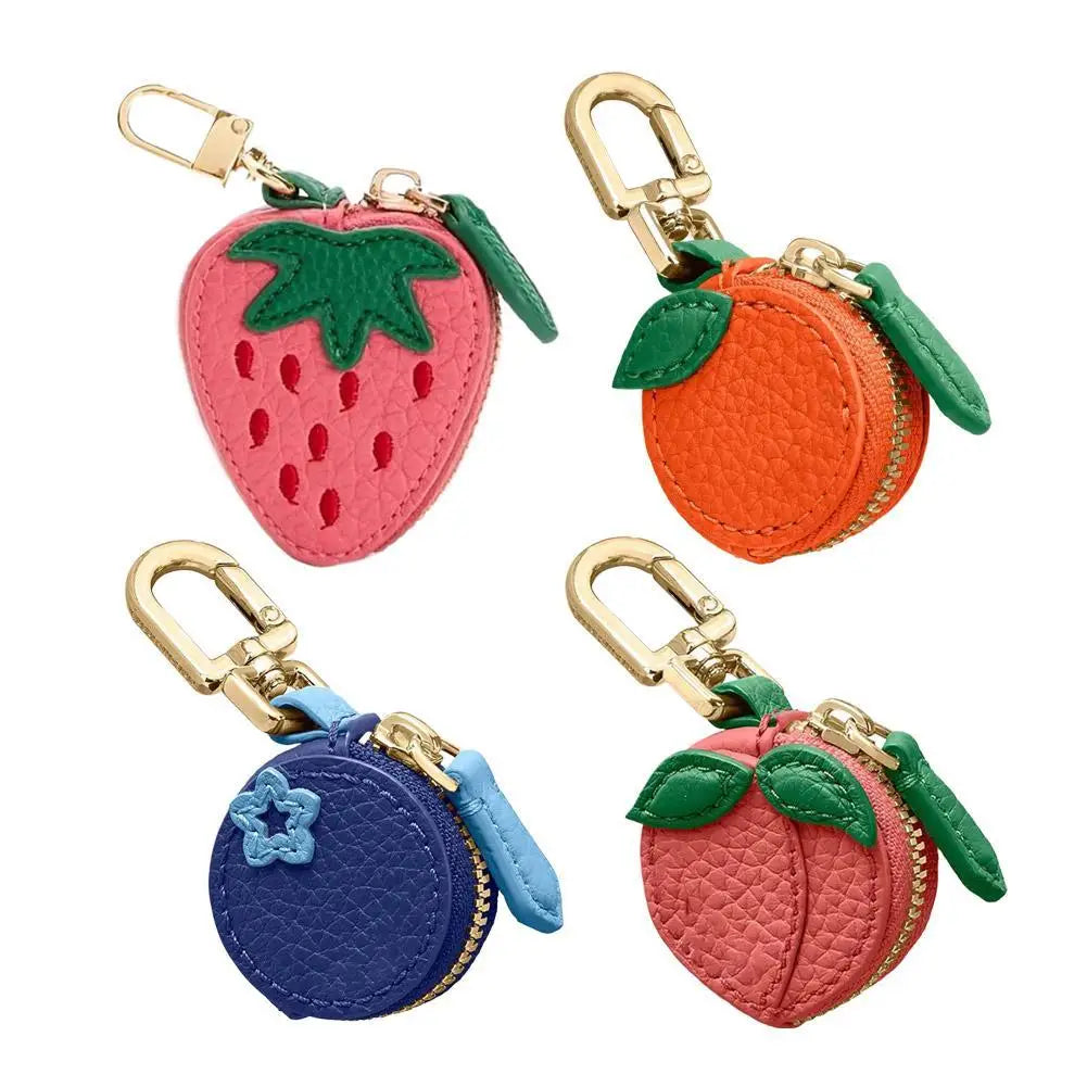 Fruity Clip-On Zipper Pouch Keychain