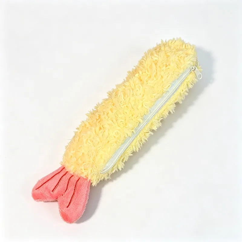Plush Shrimp Pencil Case