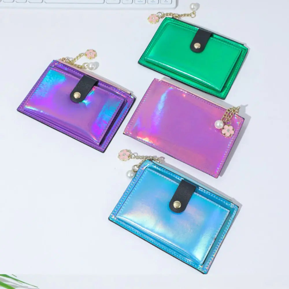 Iridescent Snap Wallet