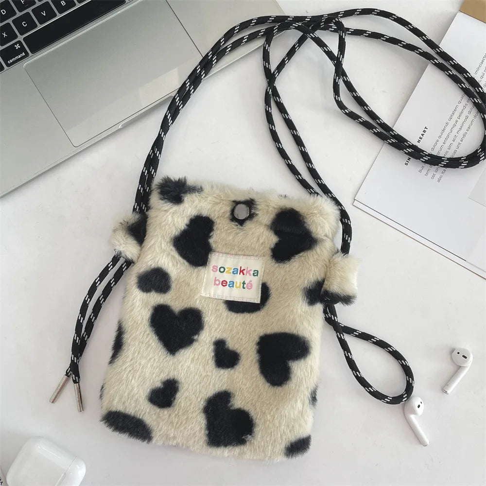 Teddy Fur Plush Pattern Shoulder Bag