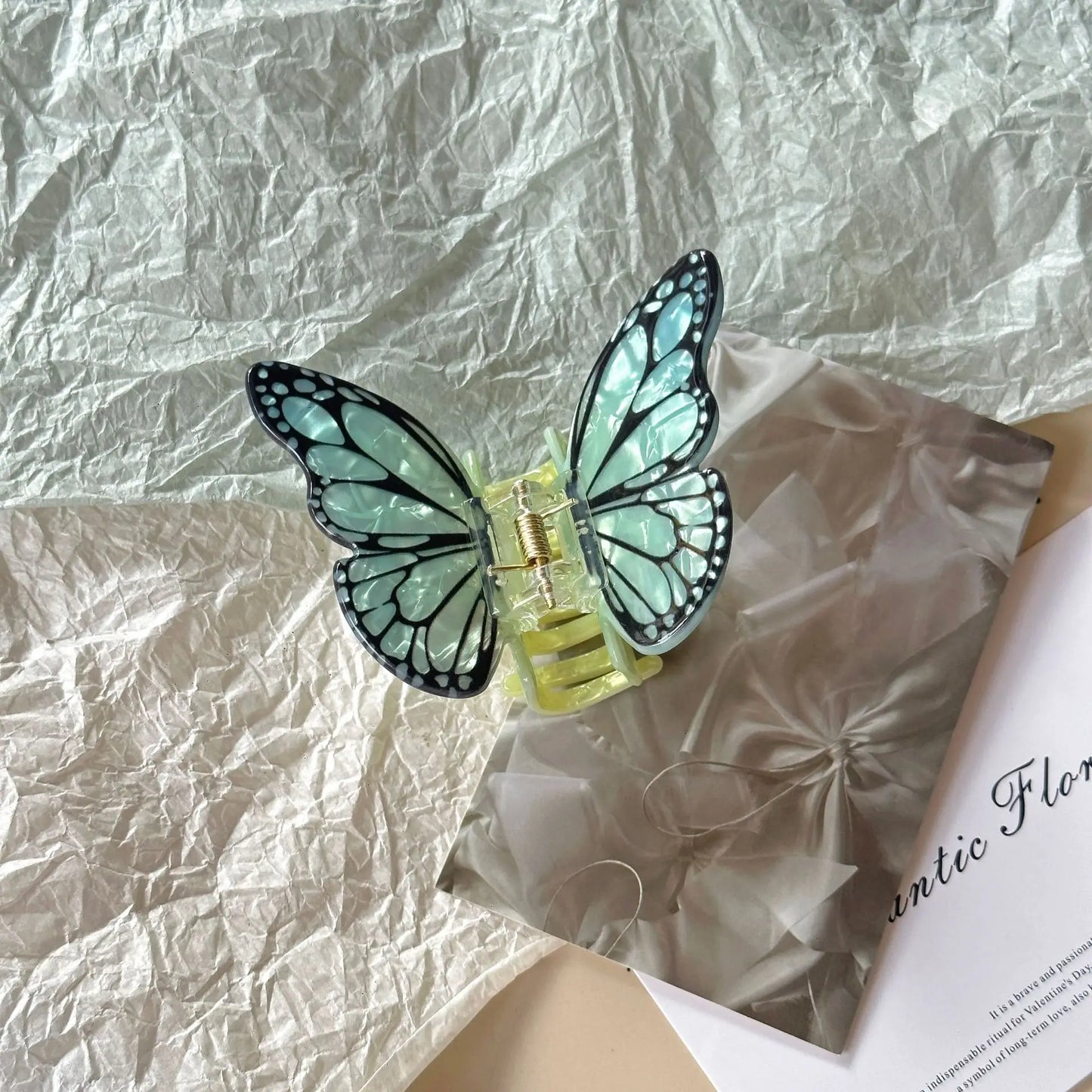 Acrylic Glossy Butterfly Hair Claw