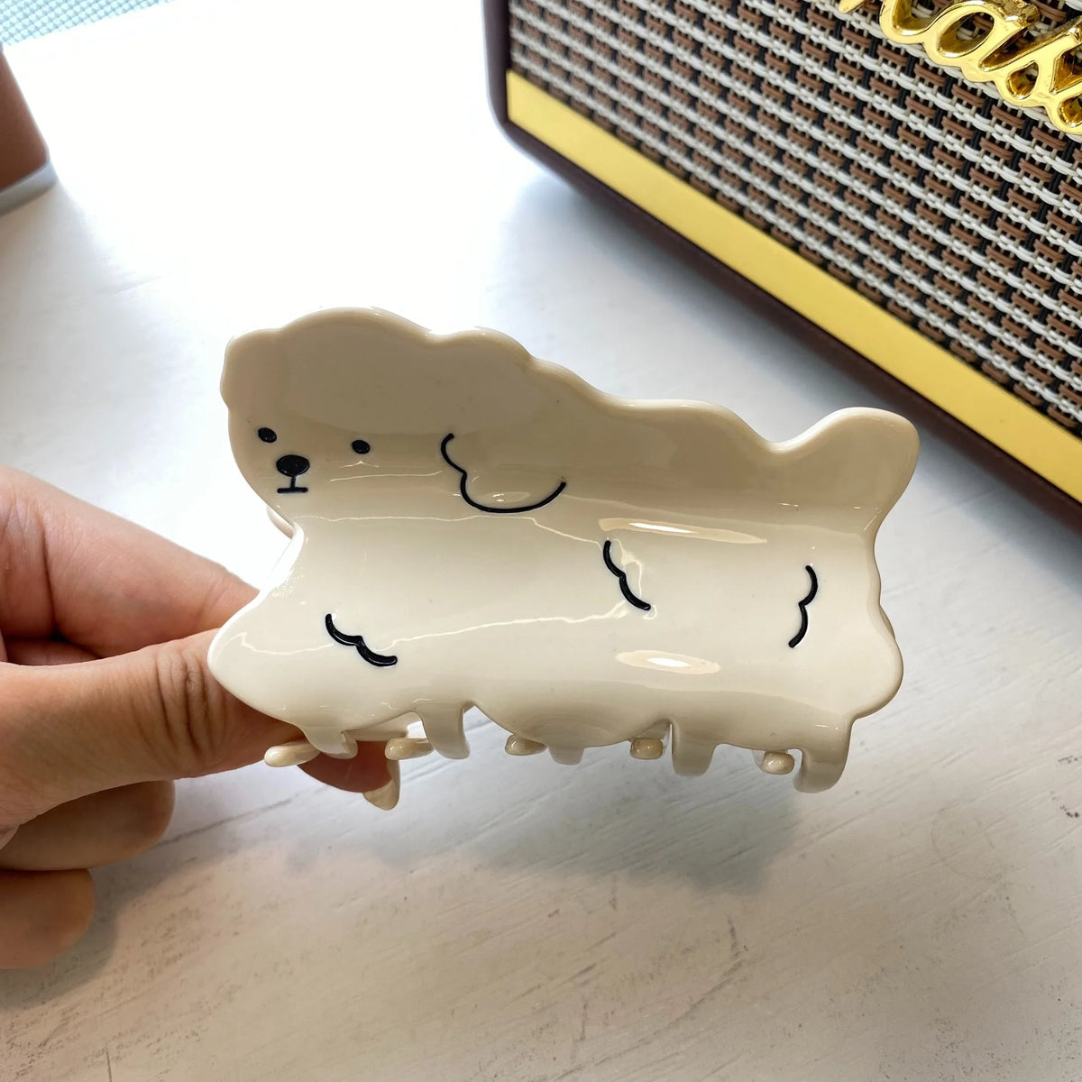 Puppy Pals Acrylic Glossy Hair Claw Clip