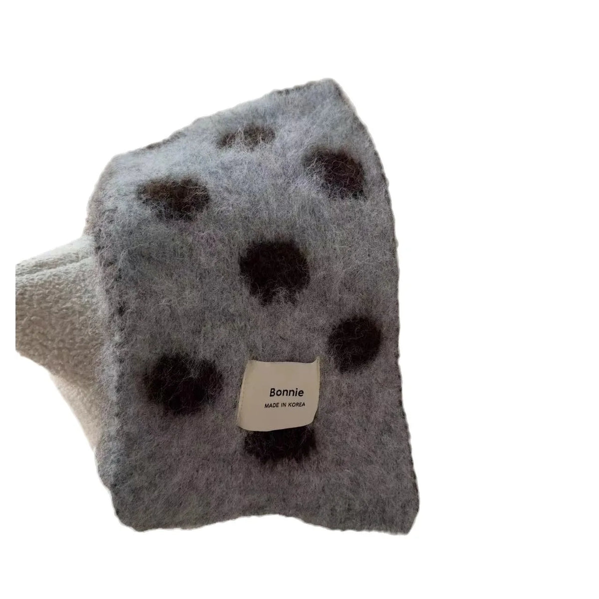 Polka Dot Fuzzy Scarf