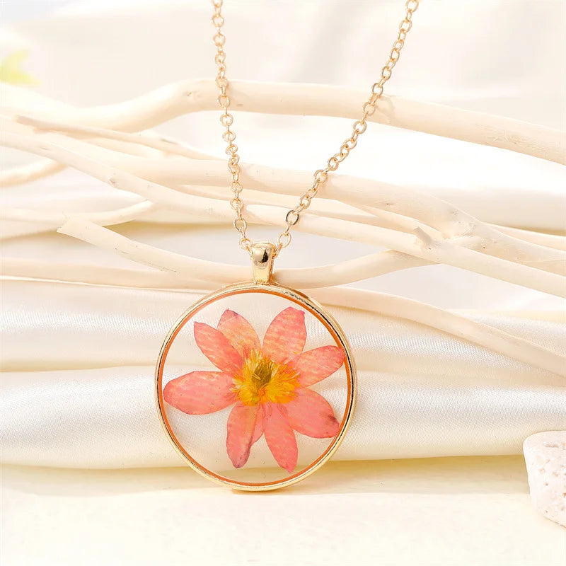 Dried Flower Charm Jewelry