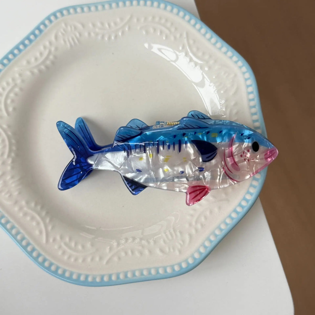 Glossy Acrylic Fish Hair Claw Clip